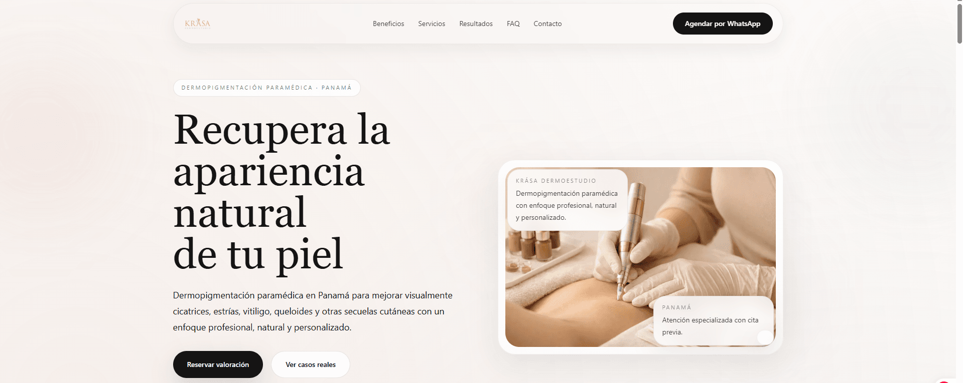 Vista de Landing comercial