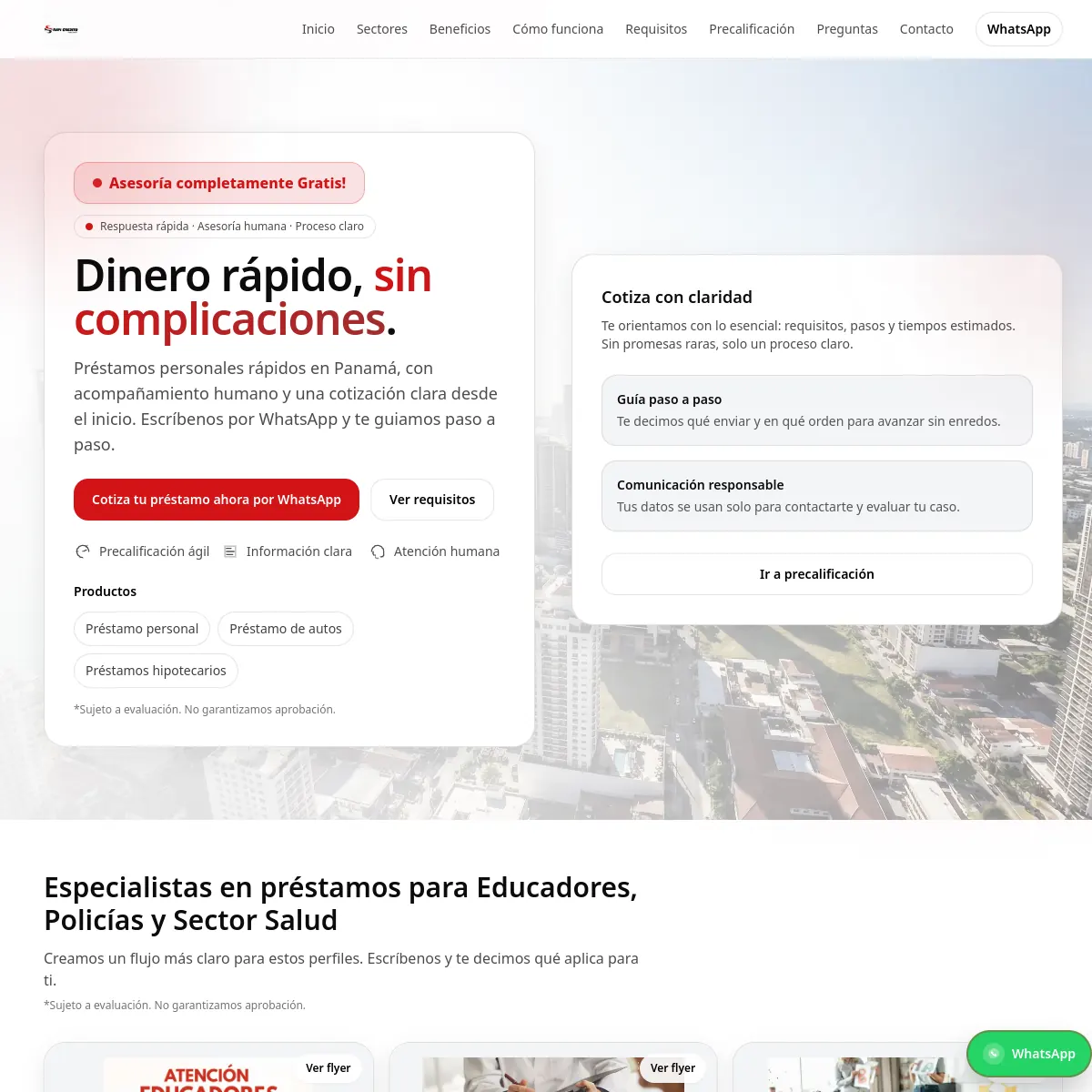 Preview of RapiCrédito Panamá